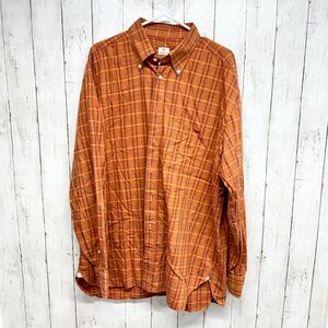 Borrelli Napoli Button Down Men 14.5/46 Cotton Blend Long-Sleeve Shirt Italy